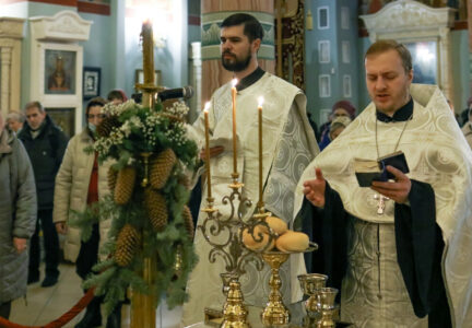 Праздничное богослужение на Крещение Господне в Ильинском кафедральном соборе г. Россошь