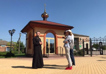 Приход в честь Живоначальной Троицы села Новая Калитва посетила съемочная группа  канала Россия1 г. Москва