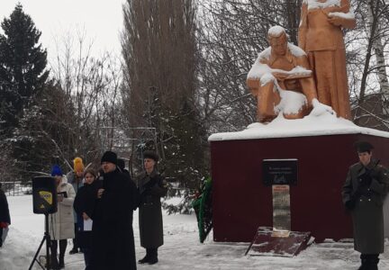 Клирик благочиния принял участие в митинге, посвященном Дню освобождения села от немецких захватчиков