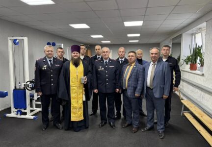 Секретарь епархии освятил спортивный зал в здании Россошанского ОМВД